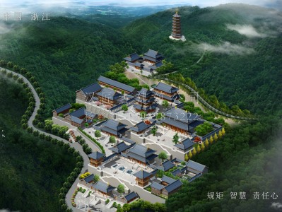邯郸龙王寺古建规划设计布局图